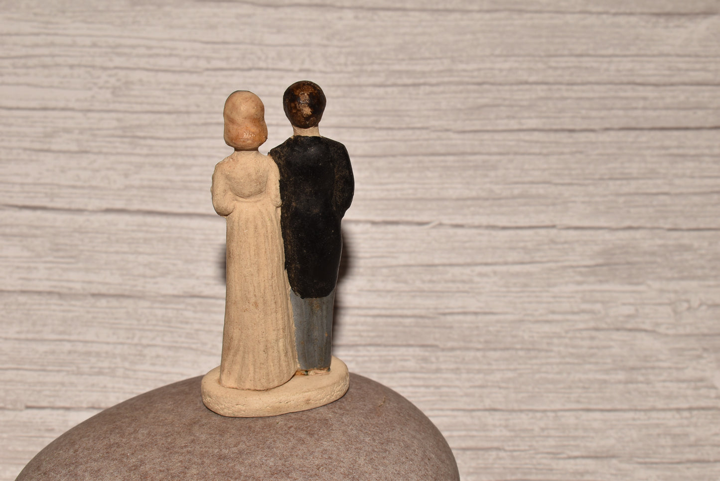 Bride and Groom Wedding Cake Decoration - Gorgeous Antique Original Art Deco Topper