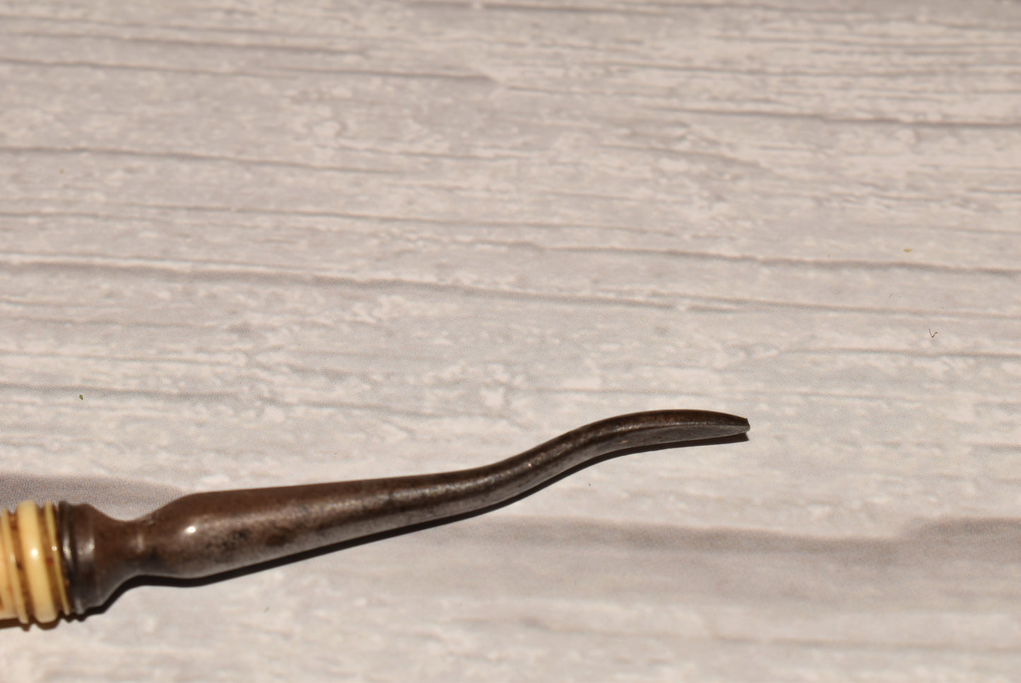 Antique Bone Ear Spoon - Gorgeous Turned Grooming Tool