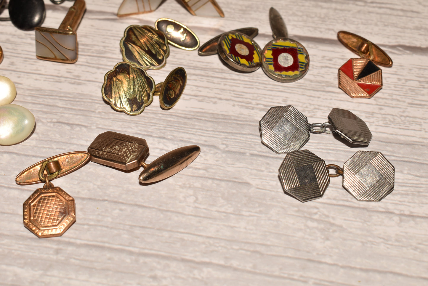 Antique Collection of Cuff Links for Crafting