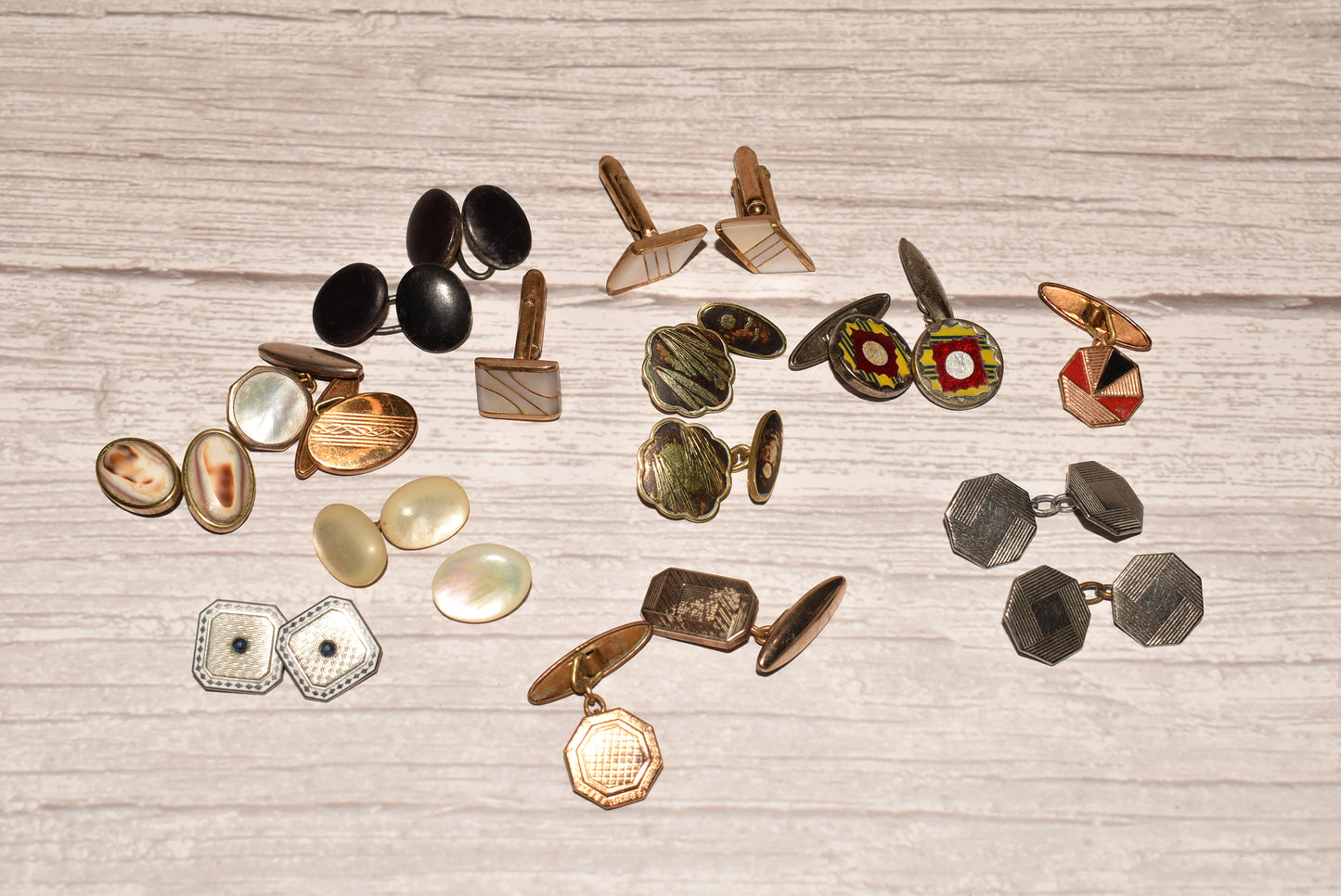 Antique Collection of Cuff Links for Crafting
