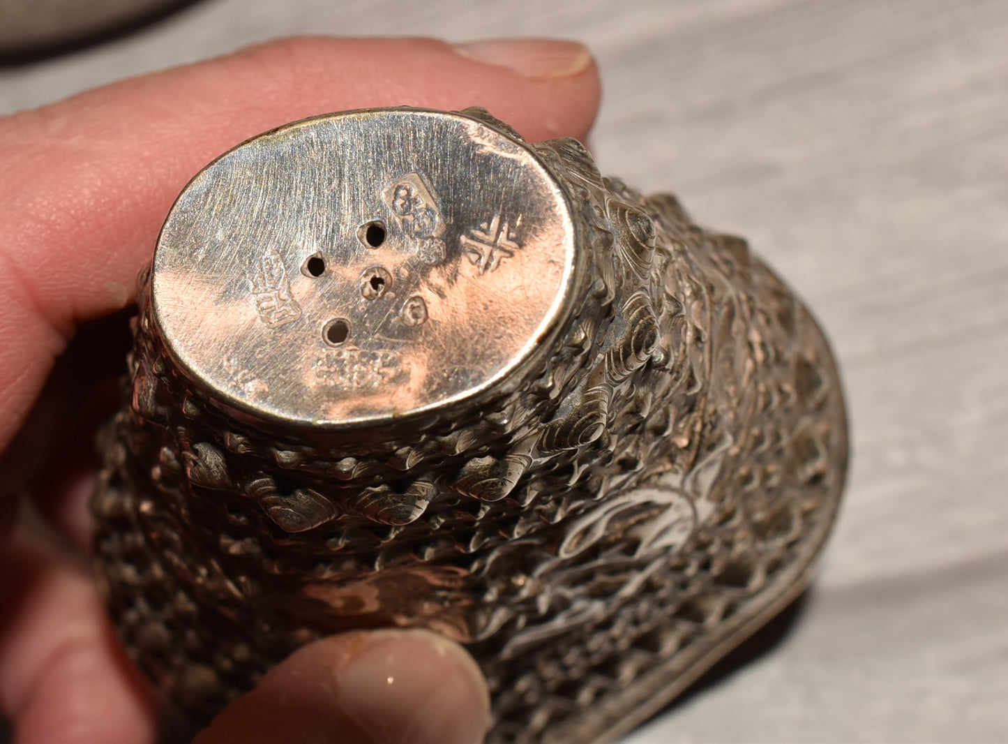 Indian Silver Betel Leaf Holder - Gorgeous Stamped Rare Antique