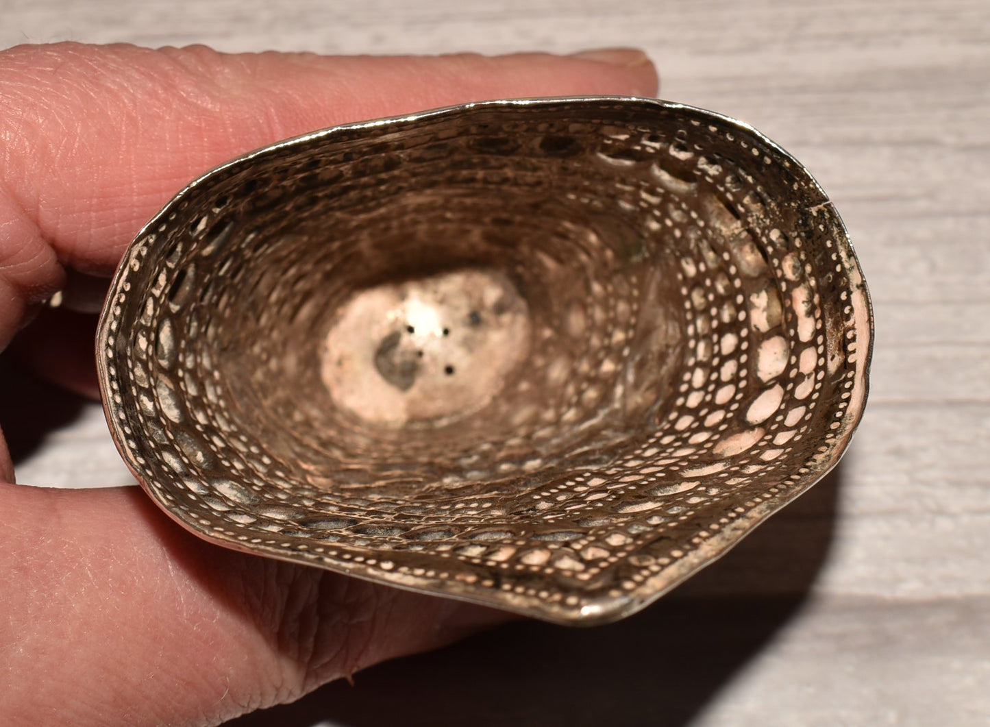 Indian Silver Betel Leaf Holder - Gorgeous Stamped Rare Antique