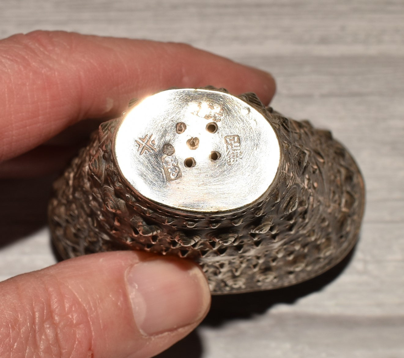 Indian Silver Betel Leaf Holder - Gorgeous Stamped Rare Antique