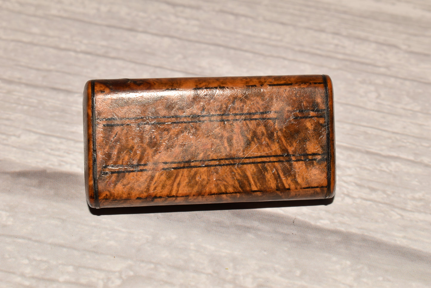 Antique Walnut Snuff Box - Gorgeous Georgian Pocket Box