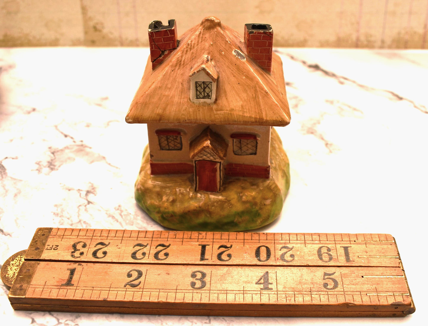 Antique Staffordshire Pottery Pastille Burner - Lovely Small Victorian Cottage