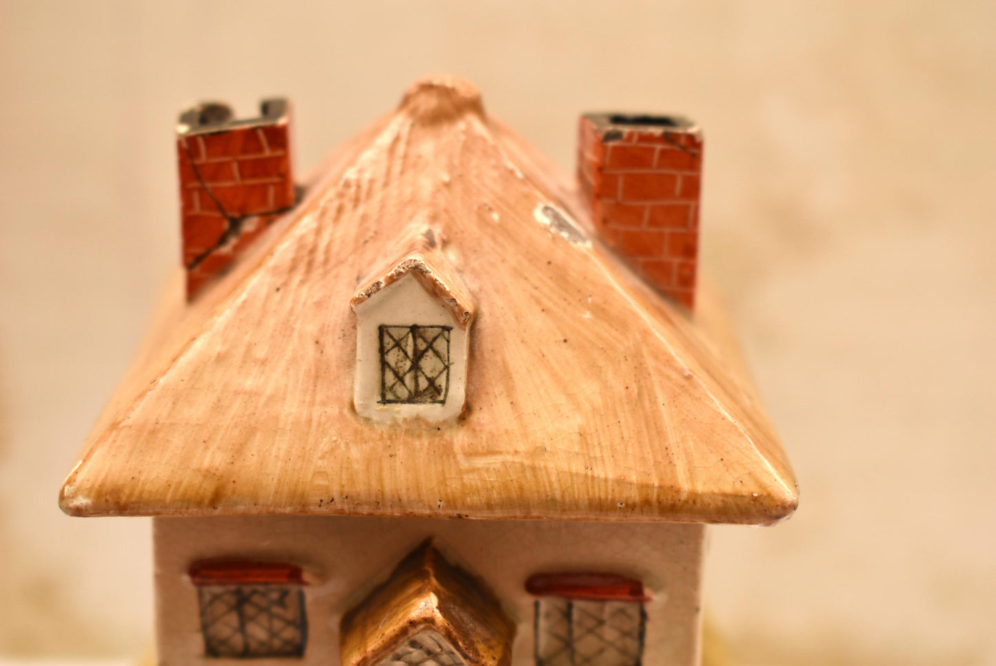 Antique Staffordshire Pottery Pastille Burner - Lovely Small Victorian Cottage