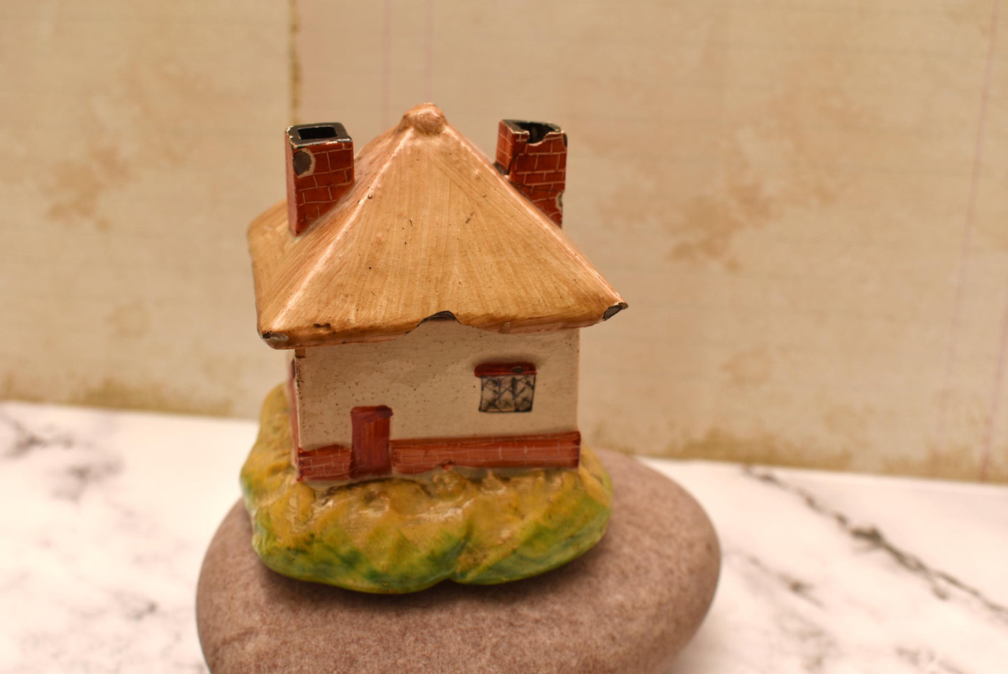 Antique Staffordshire Pottery Pastille Burner - Lovely Small Victorian Cottage