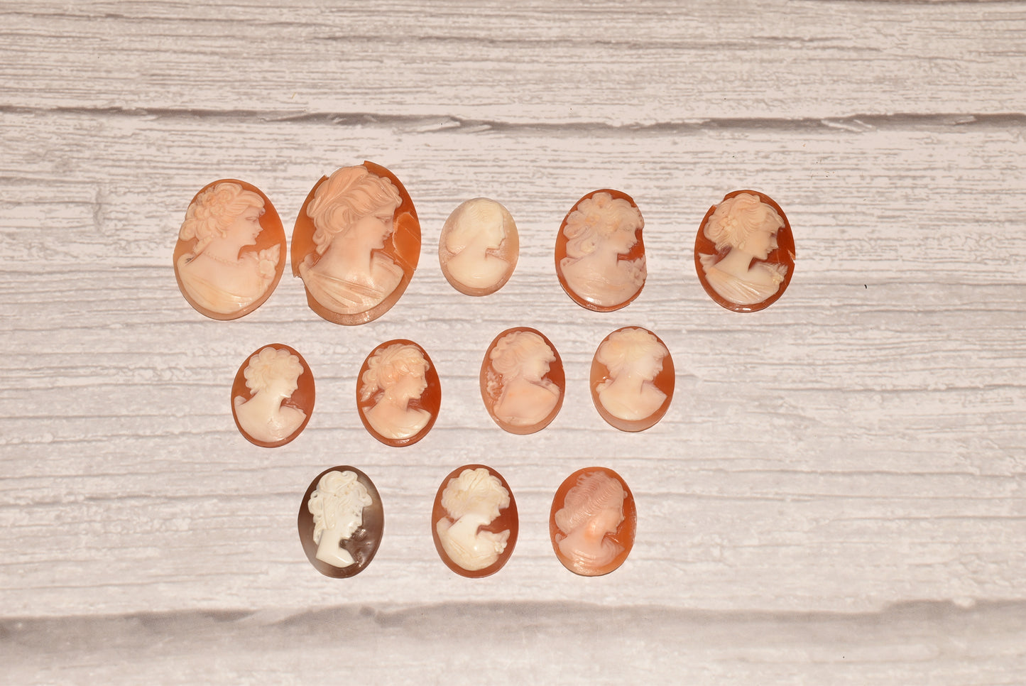 Collection of Cameos to Mount - Lovely Vintage Assorted Shell Carving for Crafting/Jewellery Making