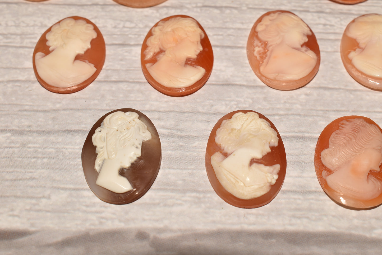 Collection of Cameos to Mount - Lovely Vintage Assorted Shell Carving for Crafting/Jewellery Making