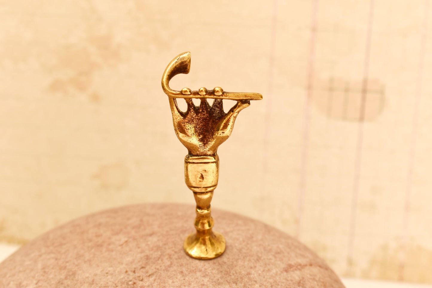Antique Pipe Tamper - Wonderful Victorian Desk Tamper with Hand and Pipe Design