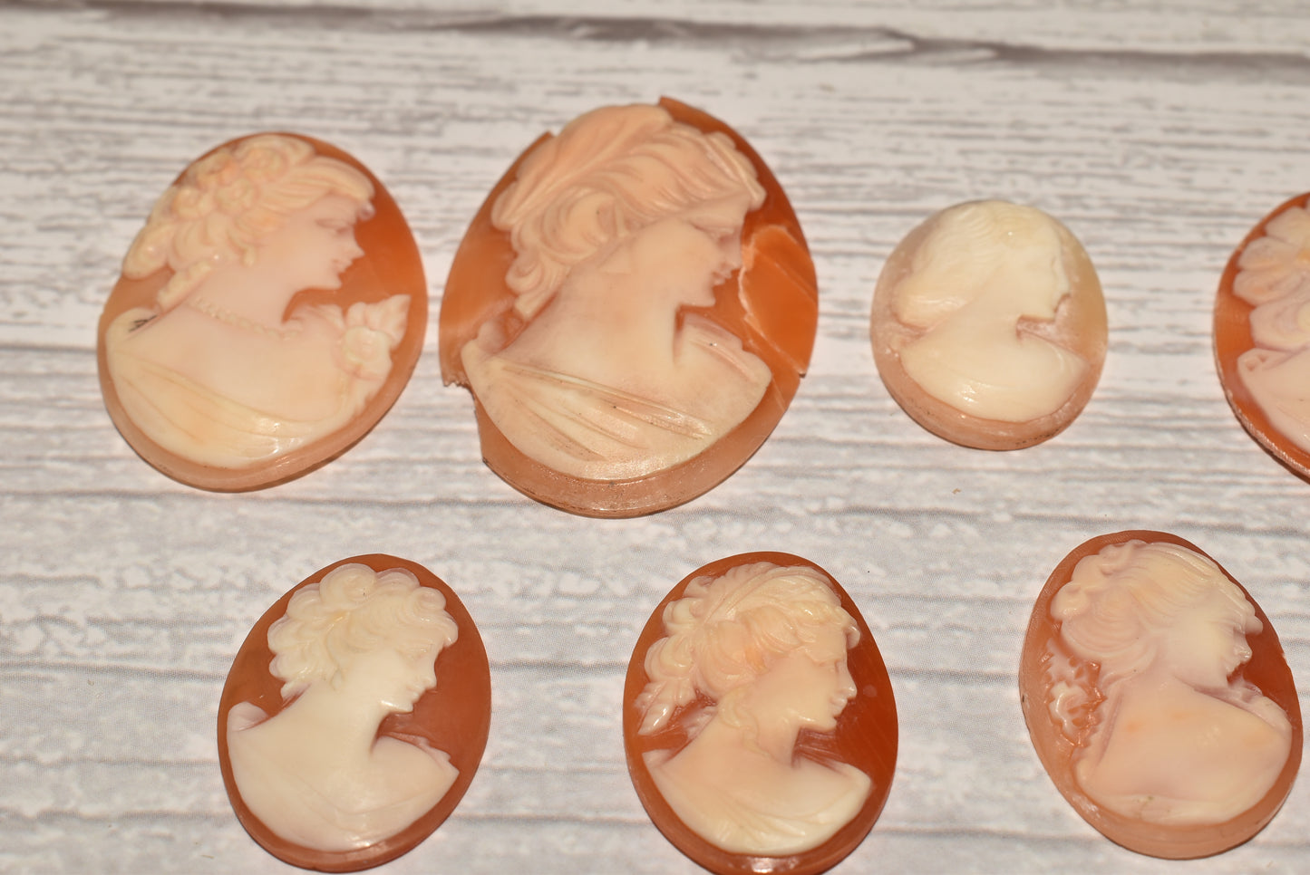 Collection of Cameos to Mount - Lovely Vintage Assorted Shell Carving for Crafting/Jewellery Making