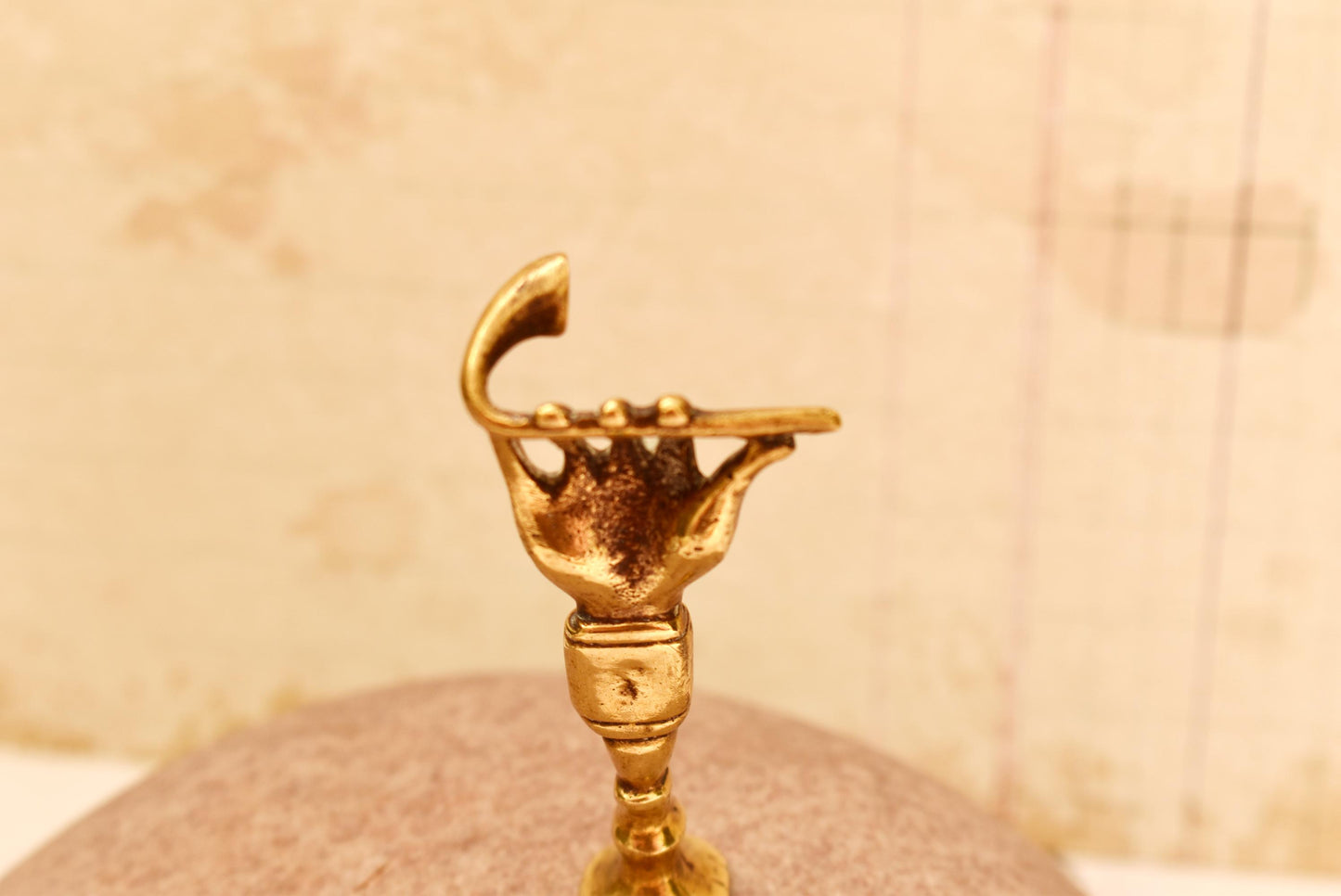 Antique Pipe Tamper - Wonderful Victorian Desk Tamper with Hand and Pipe Design