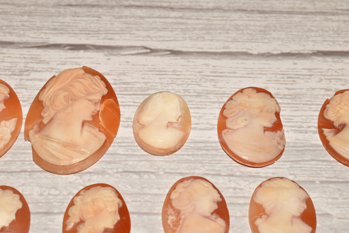 Collection of Cameos to Mount - Lovely Vintage Assorted Shell Carving for Crafting/Jewellery Making