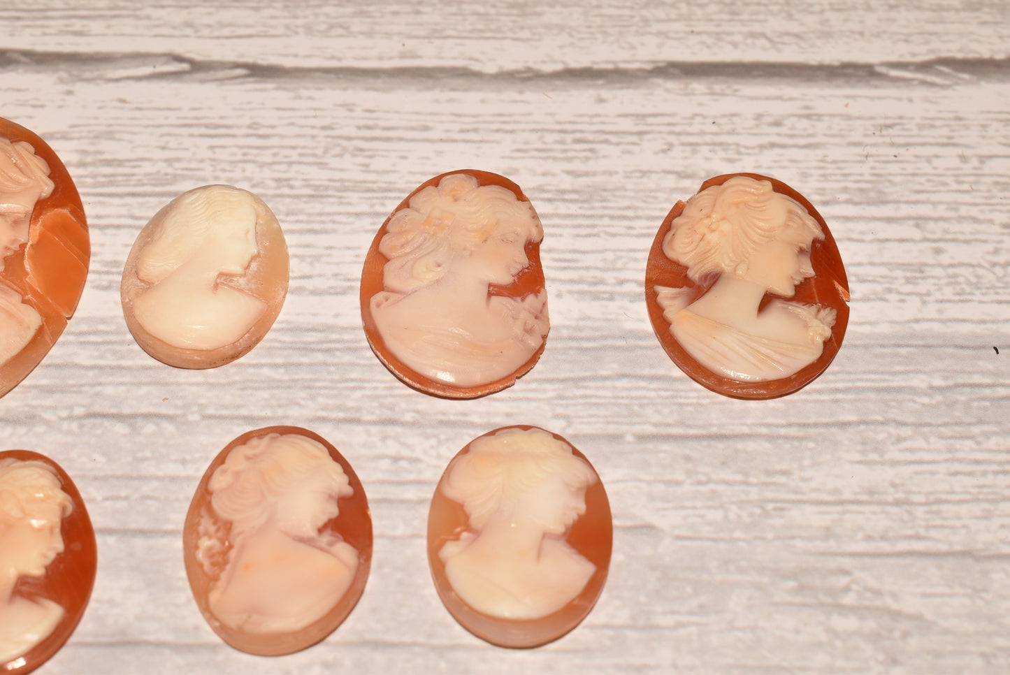 Collection of Cameos to Mount - Lovely Vintage Assorted Shell Carving for Crafting/Jewellery Making
