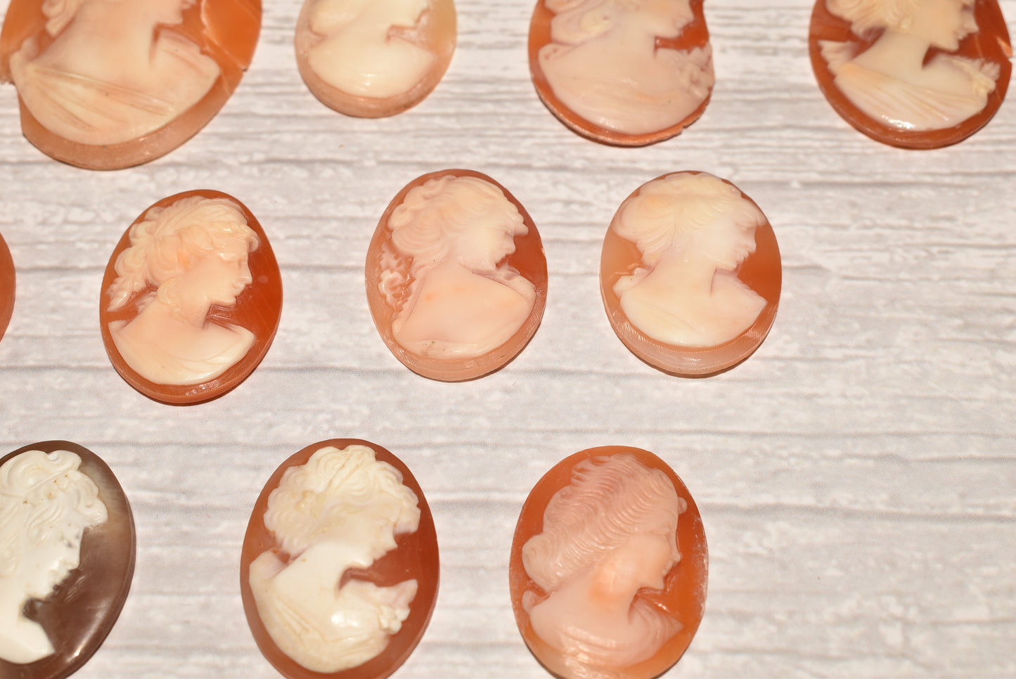 Collection of Cameos to Mount - Lovely Vintage Assorted Shell Carving for Crafting/Jewellery Making