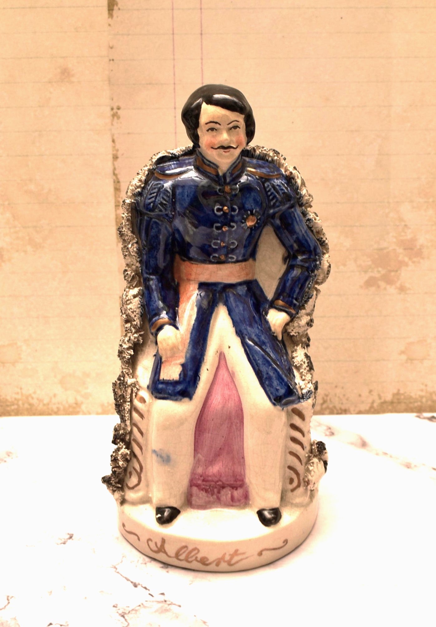 Antique Staffordshire Pottery Prince Albert Figurine - Gorgeous Victorian Ornament