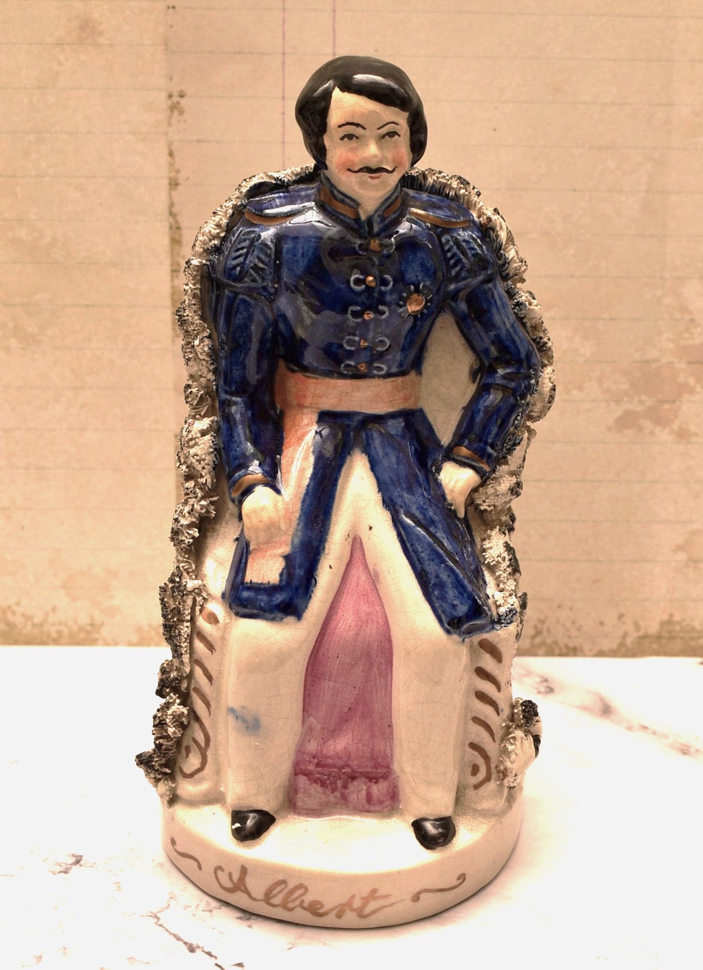 Antique Staffordshire Pottery Prince Albert Figurine - Gorgeous Victorian Ornament