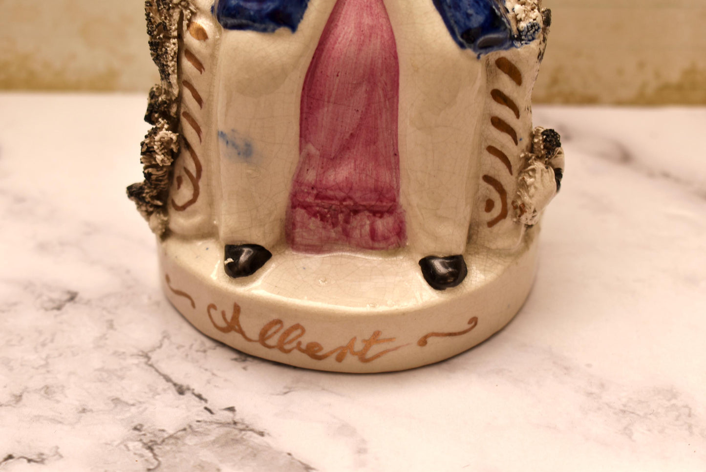 Antique Staffordshire Pottery Prince Albert Figurine - Gorgeous Victorian Ornament