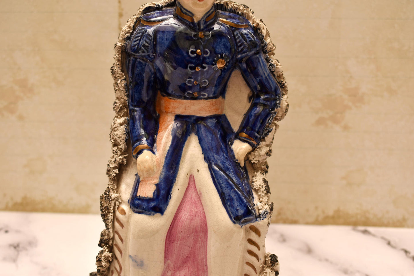 Antique Staffordshire Pottery Prince Albert Figurine - Gorgeous Victorian Ornament