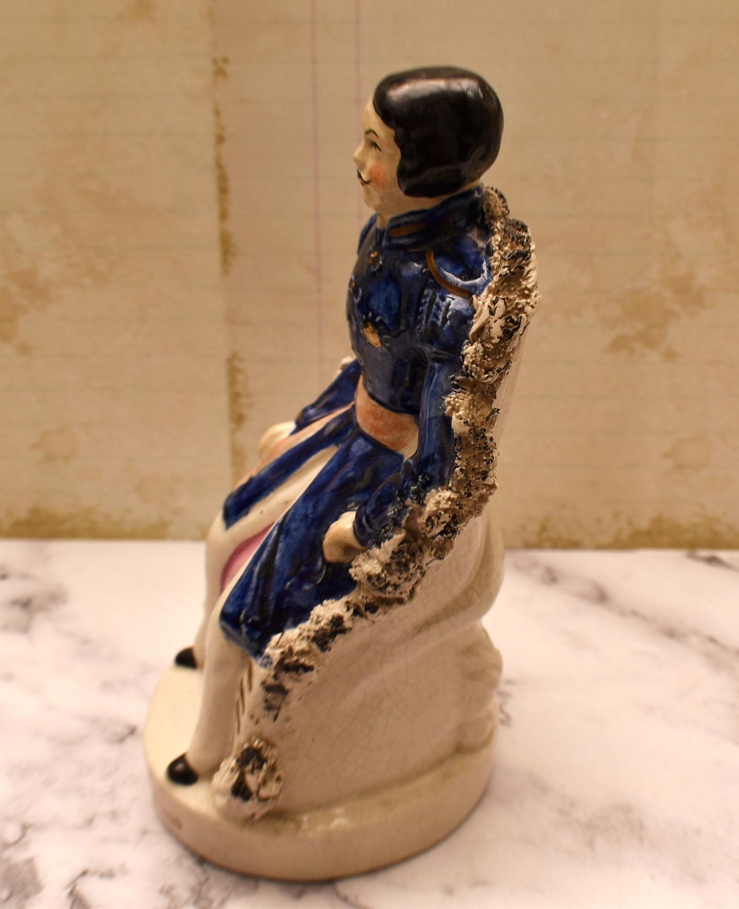 Antique Staffordshire Pottery Prince Albert Figurine - Gorgeous Victorian Ornament