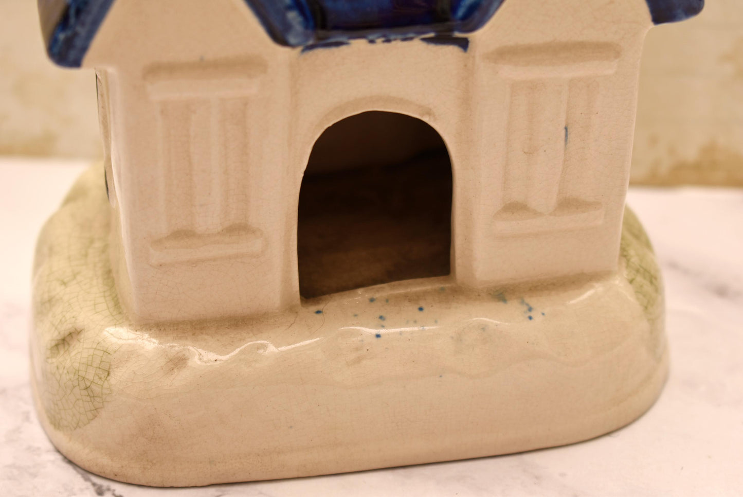 Antique Staffordshire Pottery Pastille Burner - Charming Victorian Cottage