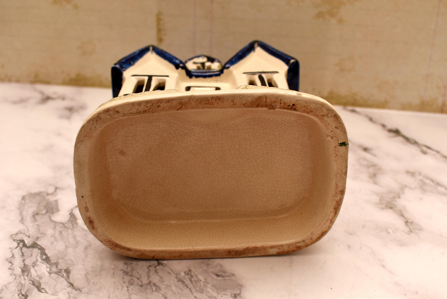 Antique Staffordshire Pottery Pastille Burner - Charming Victorian Cottage