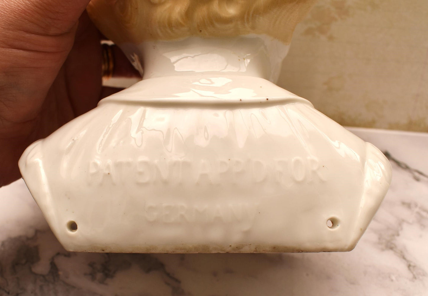 Hertwig Pet Name Large Victorian Doll Head - Amazing German Esther with Blonde Curls c1895