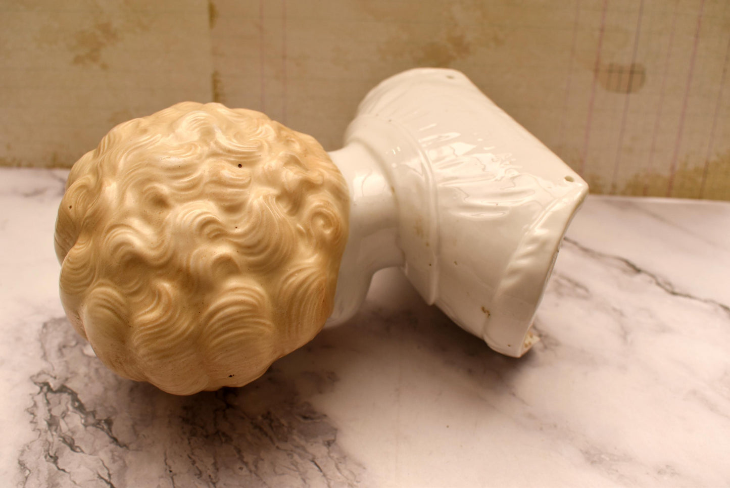 Hertwig Pet Name Large Victorian Doll Head - Amazing German Esther with Blonde Curls c1895
