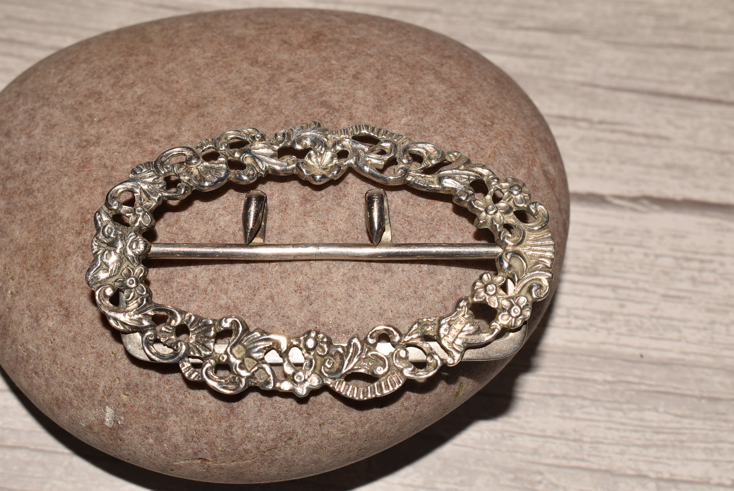 Victorian Silver Buckle - Gorgeous Antique Hallmarked 1866 Decorative Buckle