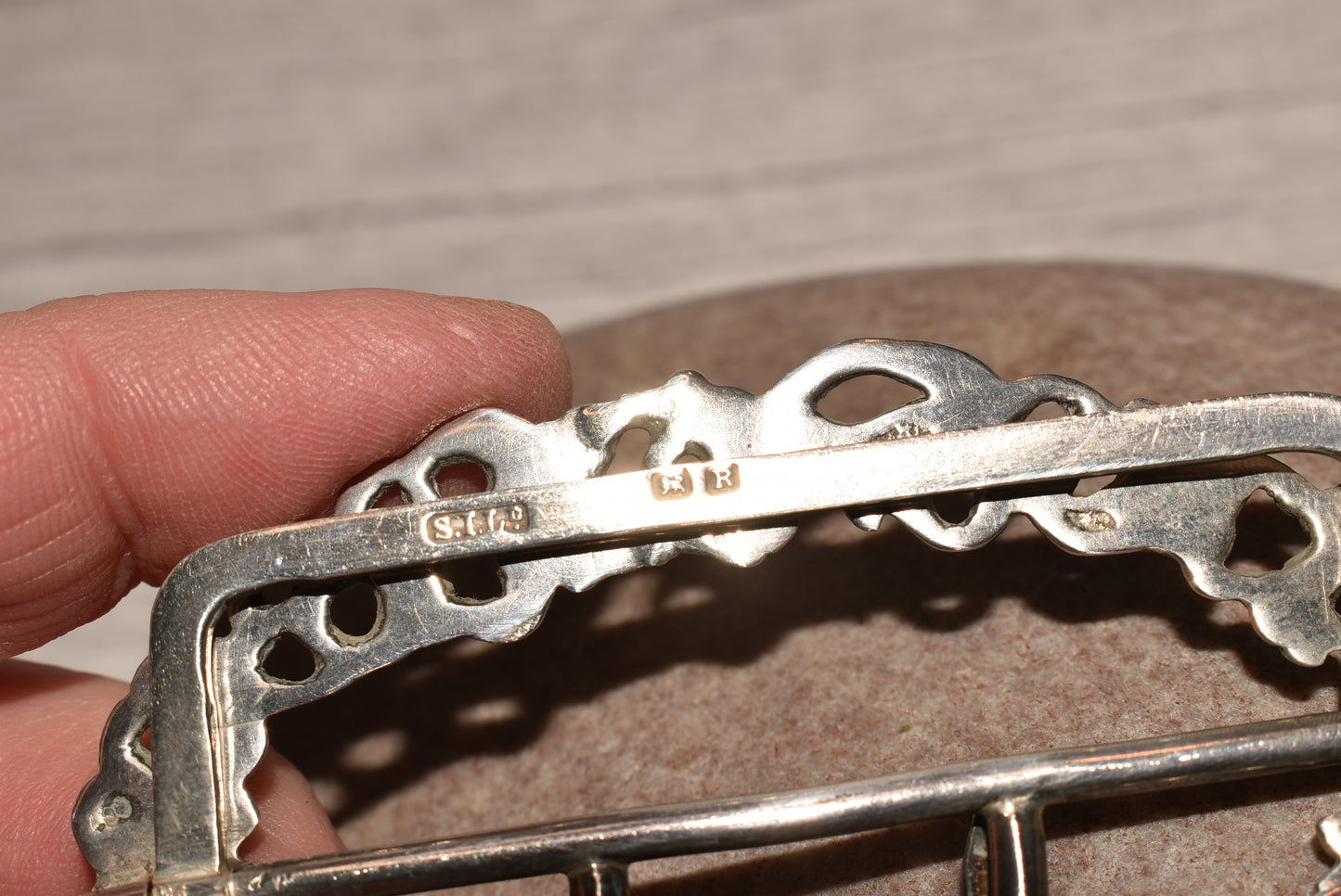 Victorian Silver Buckle - Gorgeous Antique Hallmarked 1866 Decorative Buckle