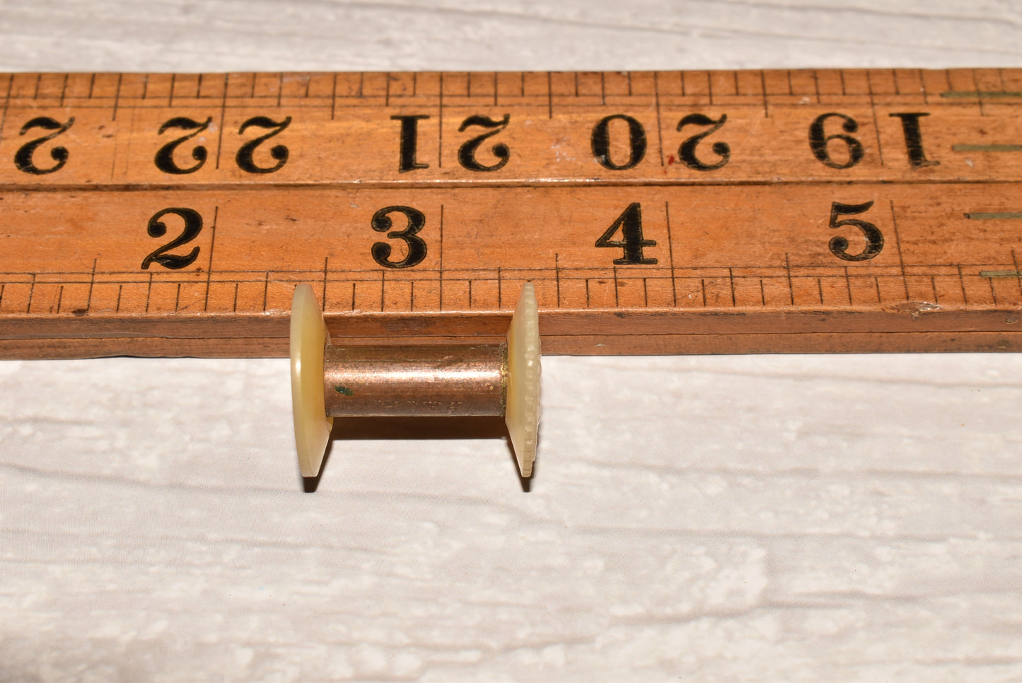 Antique Sewing Spool - Beautiful Carved Bone and Mother of Pearl Palais Royal Notion