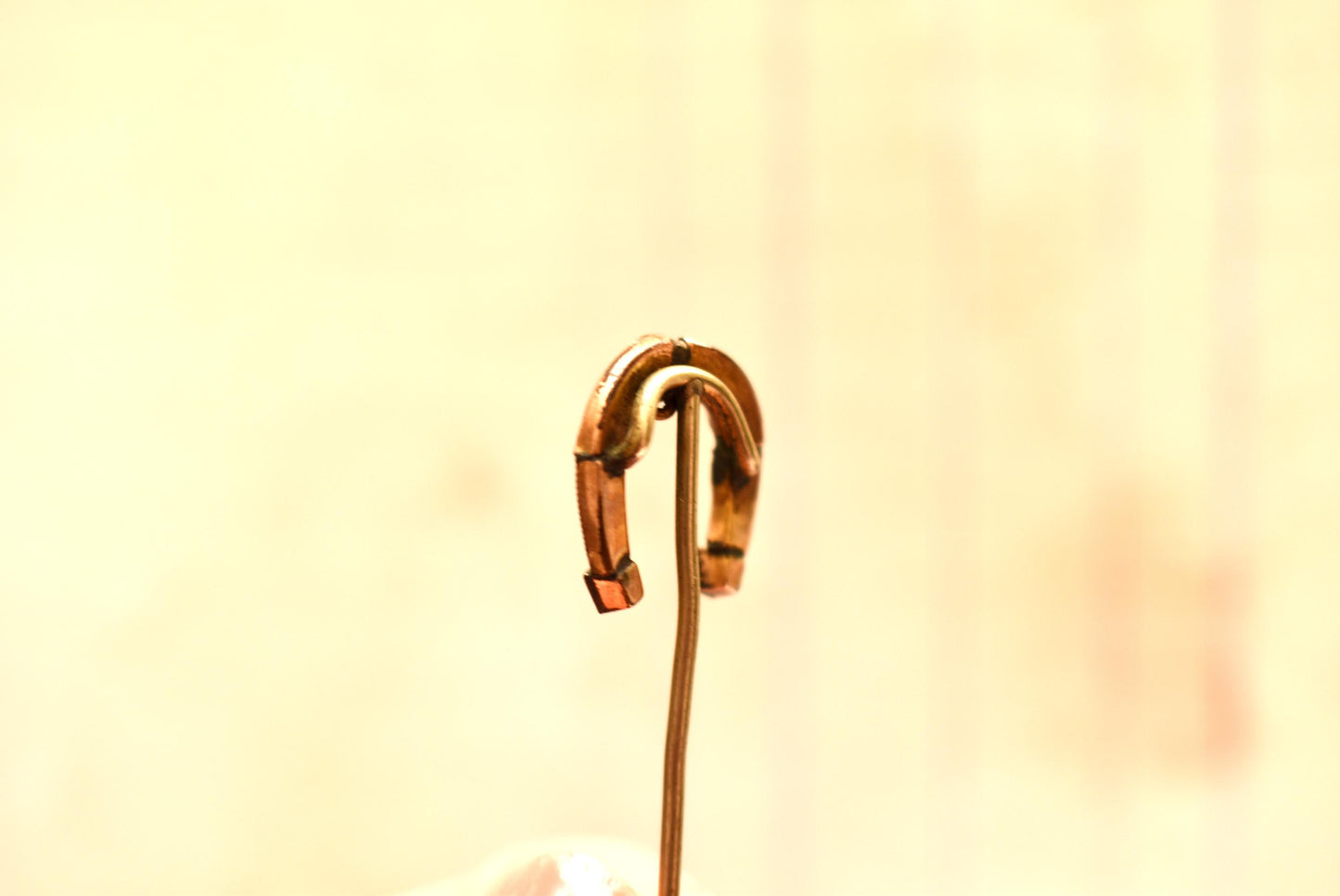 Georgian Cravat Pin - Beautiful Onyx Horseshoe Stick Pin