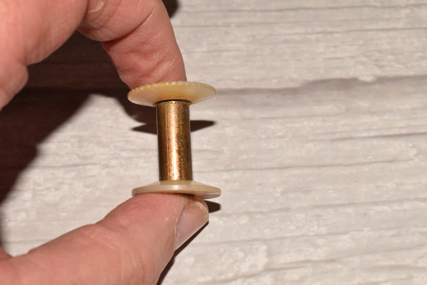 Antique Sewing Spool - Beautiful Carved Bone and Mother of Pearl Palais Royal Notion