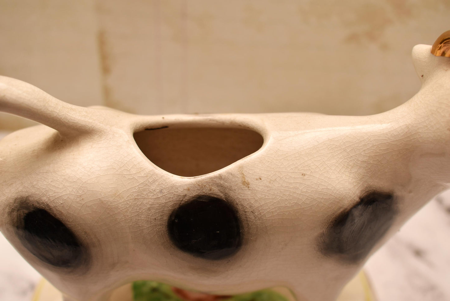 Staffordshire Cow Creamer - Gorgeous Large Porcelain 19th Century Jug with Lid