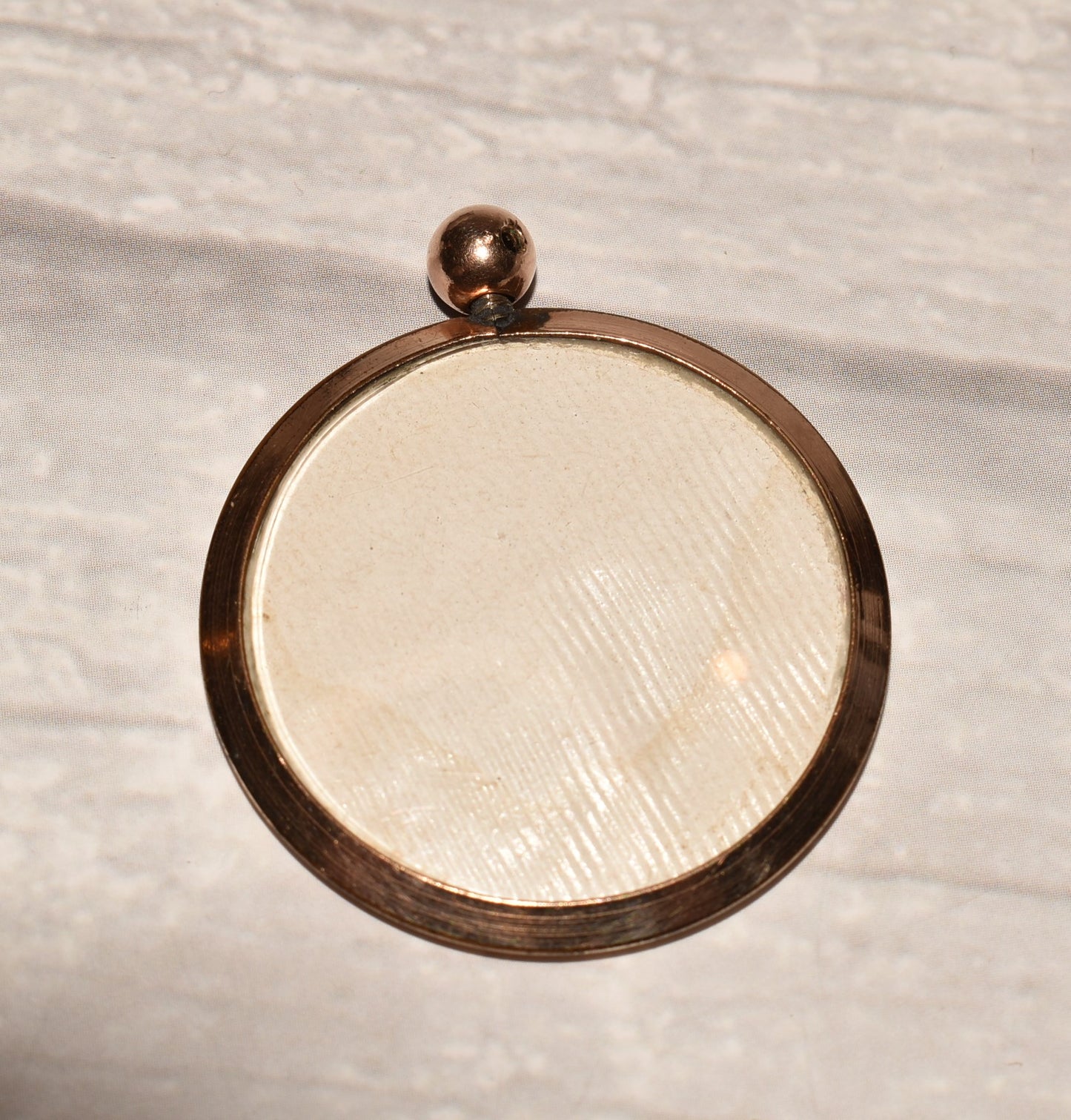 Antique Rolled Gold Locket - Beautiful Large Celluloid Fronted Picture Pendant