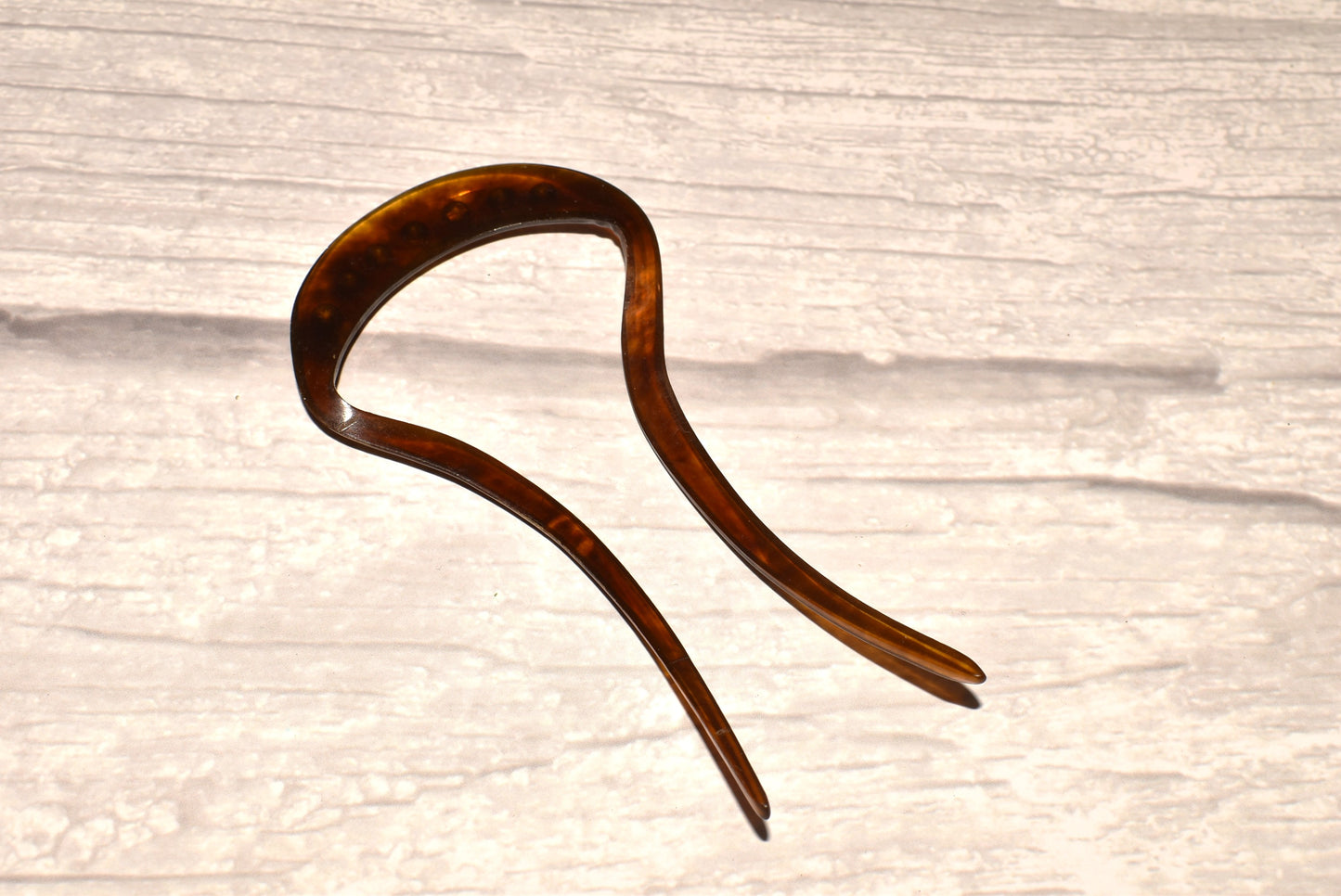 Antique Hair Comb - Beautiful Victorian Horn and Paste