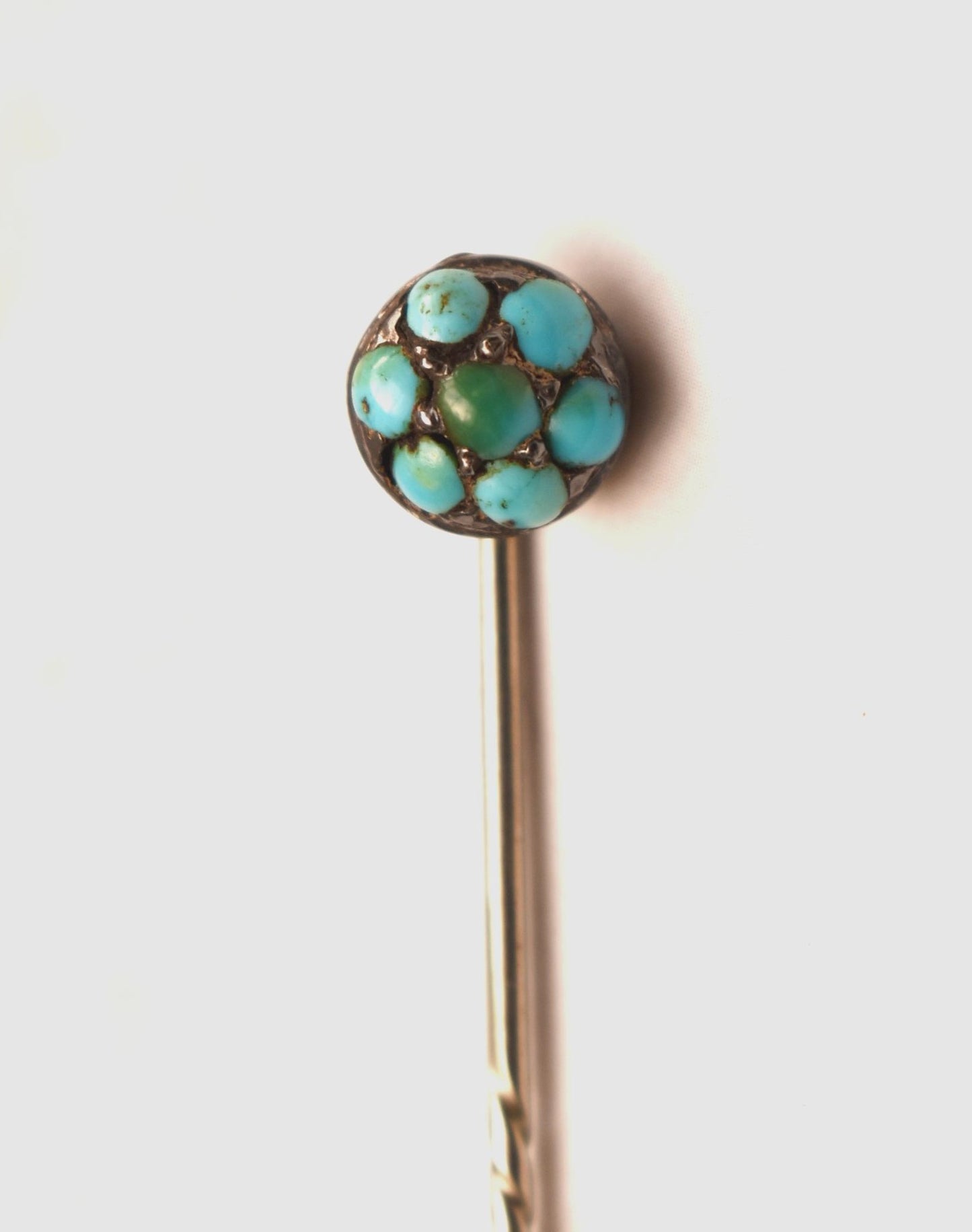 Georgian Cravat Pin - Stunning Turquoise Studded Stick Pin