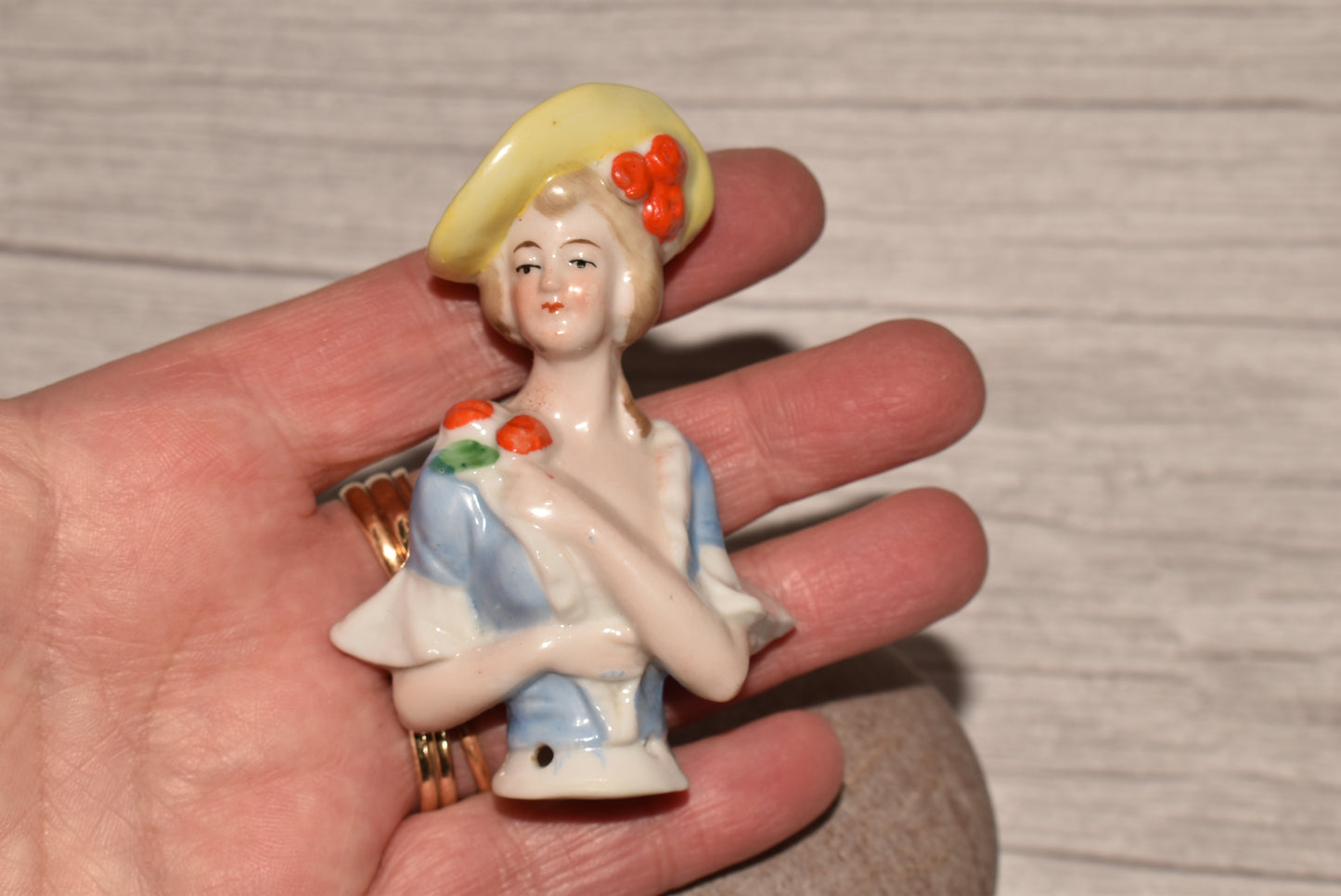 Antique Art Deco China Half Doll