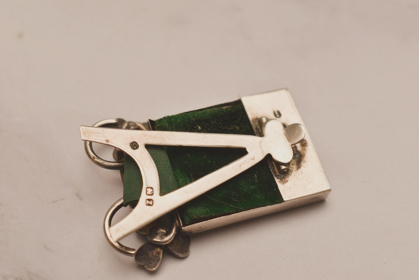 Victorian Silver Frame - Stunning Miniature Hallmarked 1899 Lord Roberts Shamrock Enamel Easel Frame