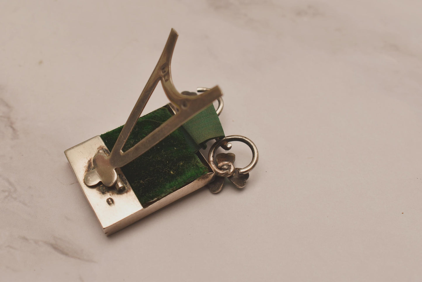 Victorian Silver Frame - Stunning Miniature Hallmarked 1899 Lord Roberts Shamrock Enamel Easel Frame