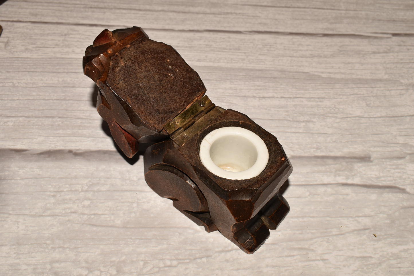 Antique Dog Ink Well