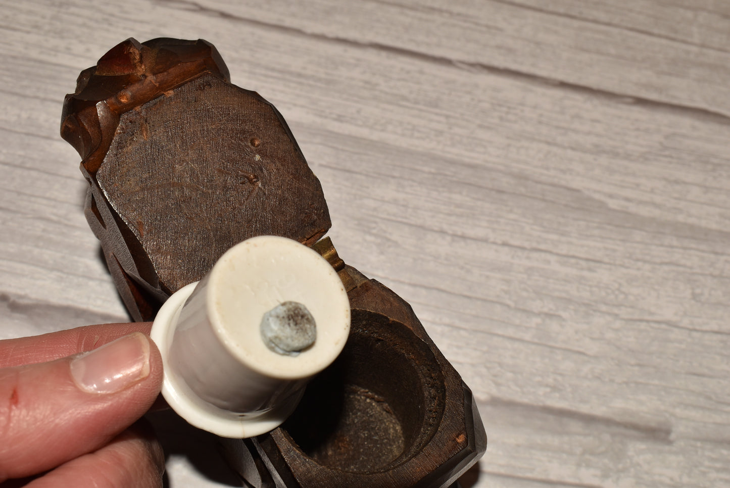 Antique Dog Ink Well