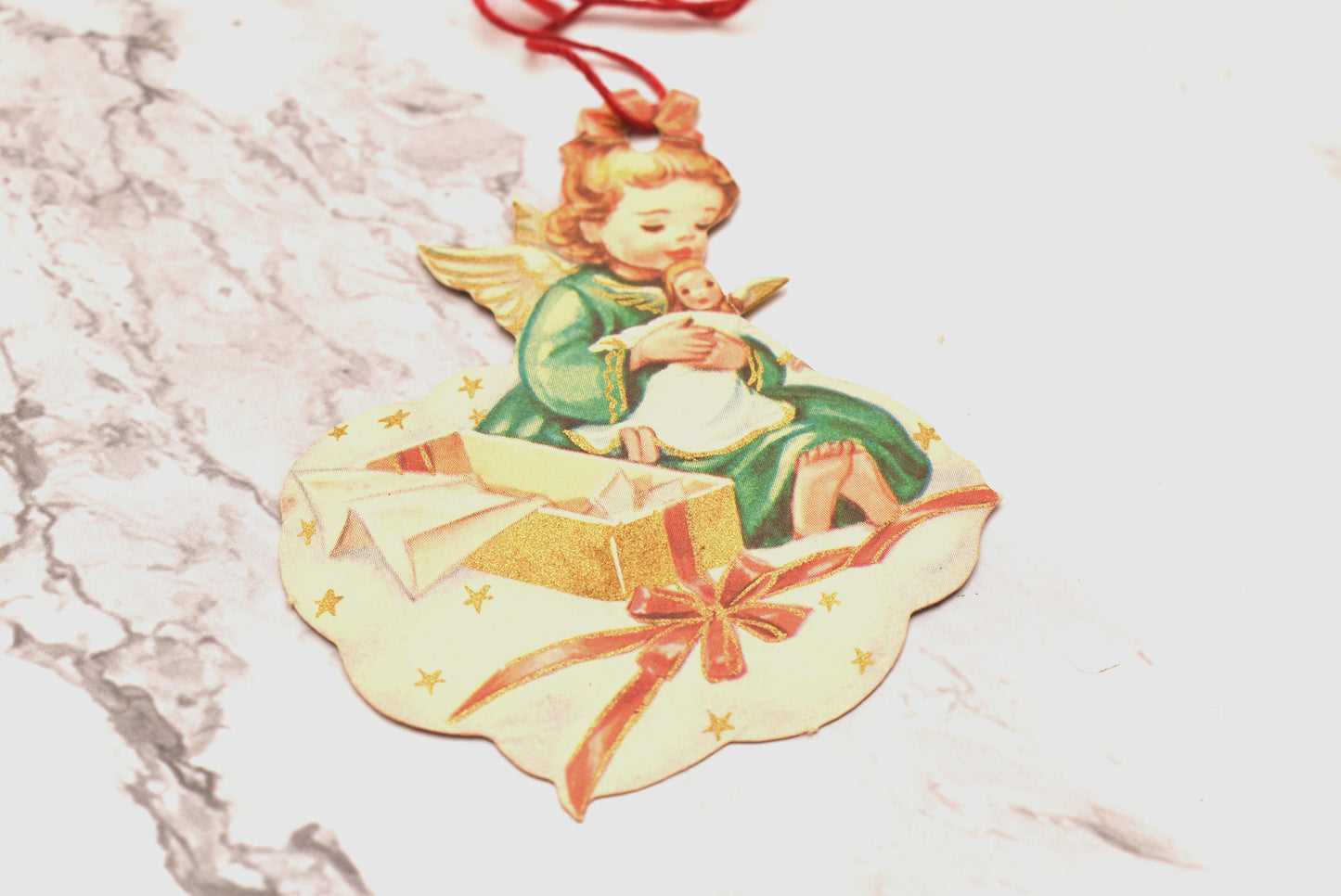 Antique Christmas Tree Decorations - Gorgeous Collection of 1940s Five Matching Angels
