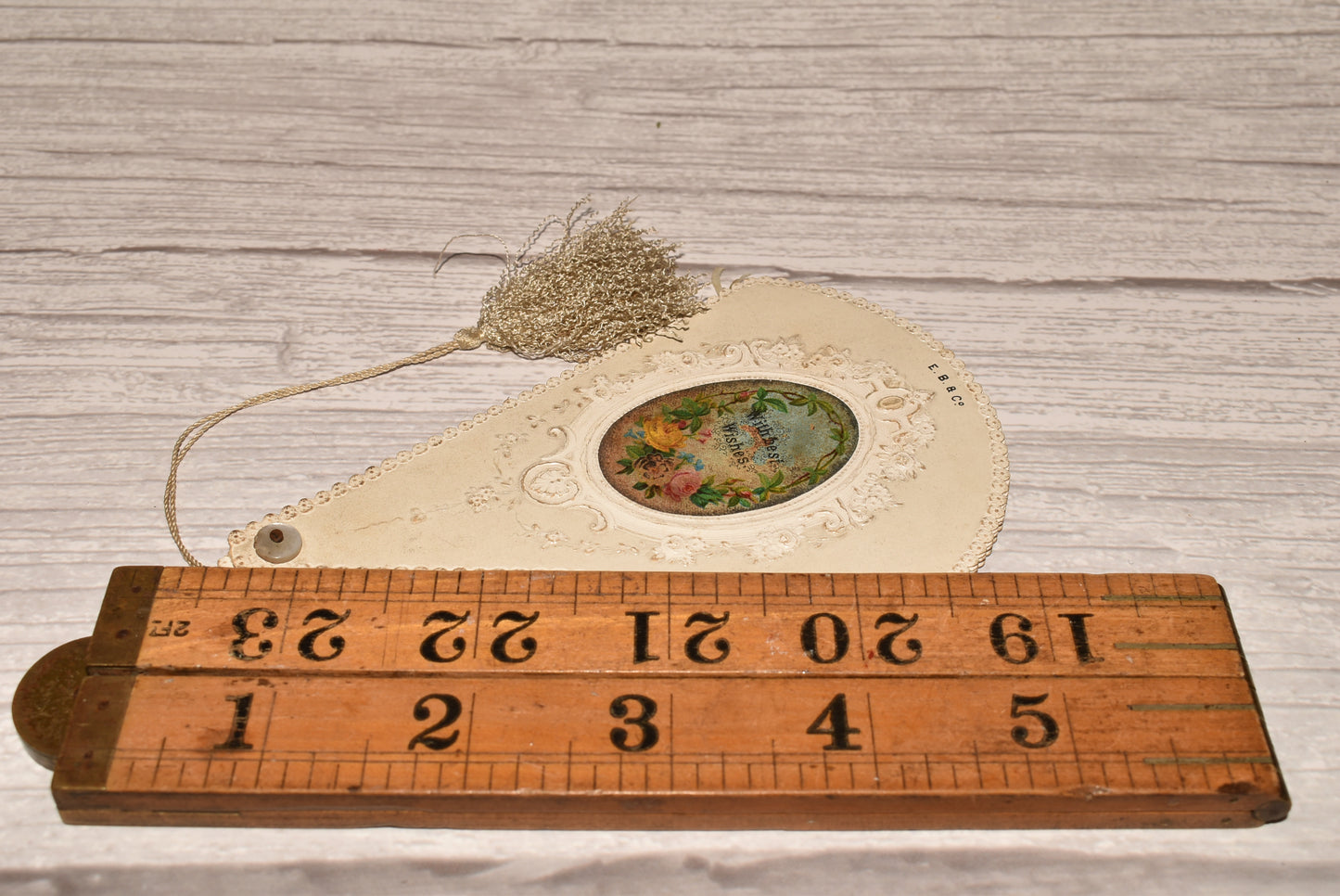 Antique Victorian Birthday Card - Stunning Multi Page Fan Romantic Card