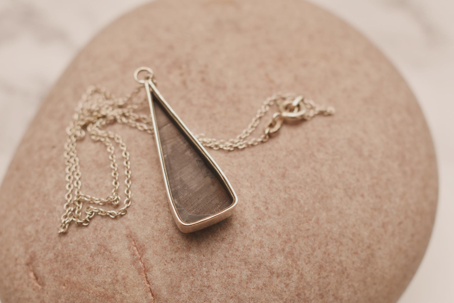 Silver Onyx Necklace - Gorgeous Hallmarked Silver Necklace 1986