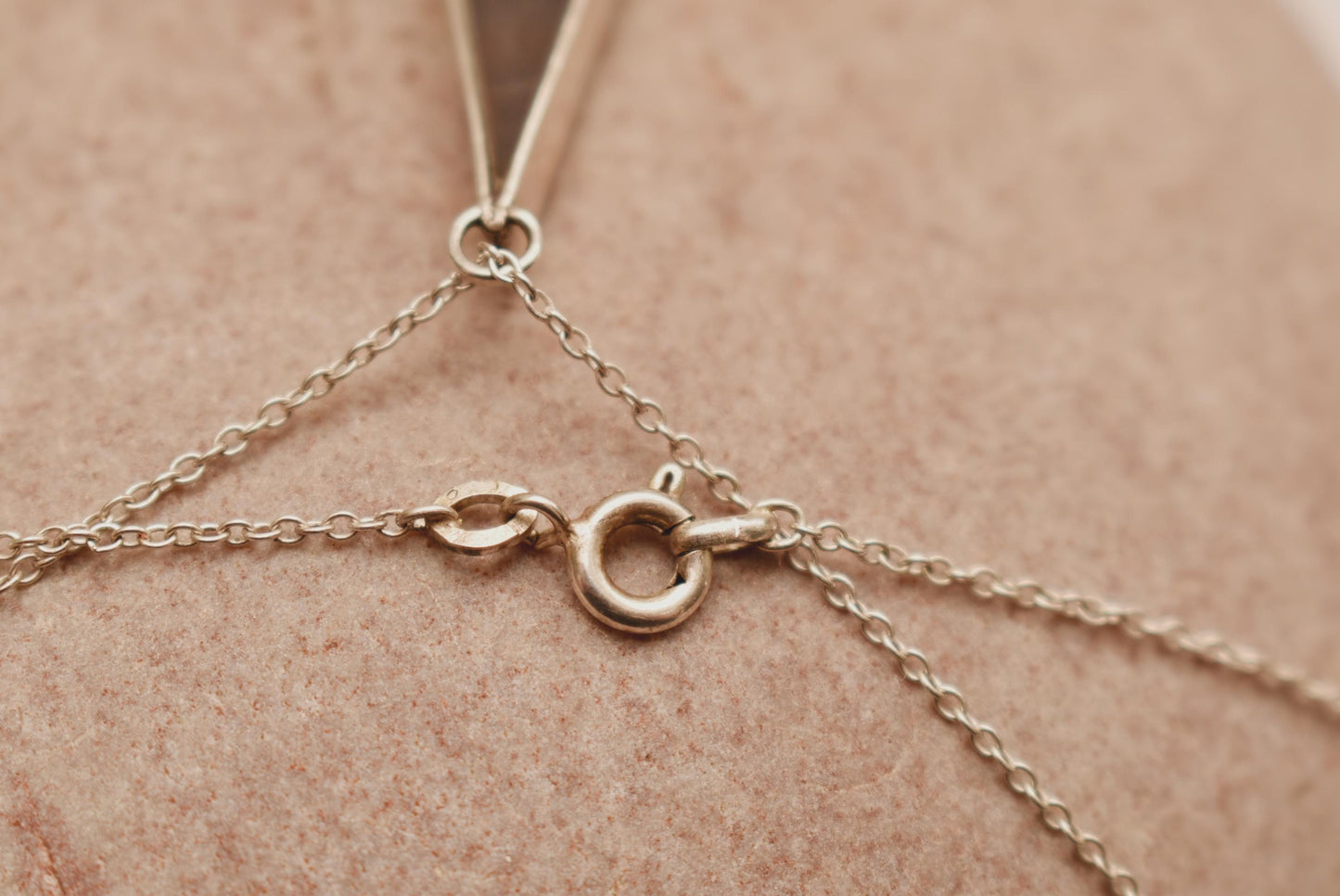 Silver Onyx Necklace - Gorgeous Hallmarked Silver Necklace 1986