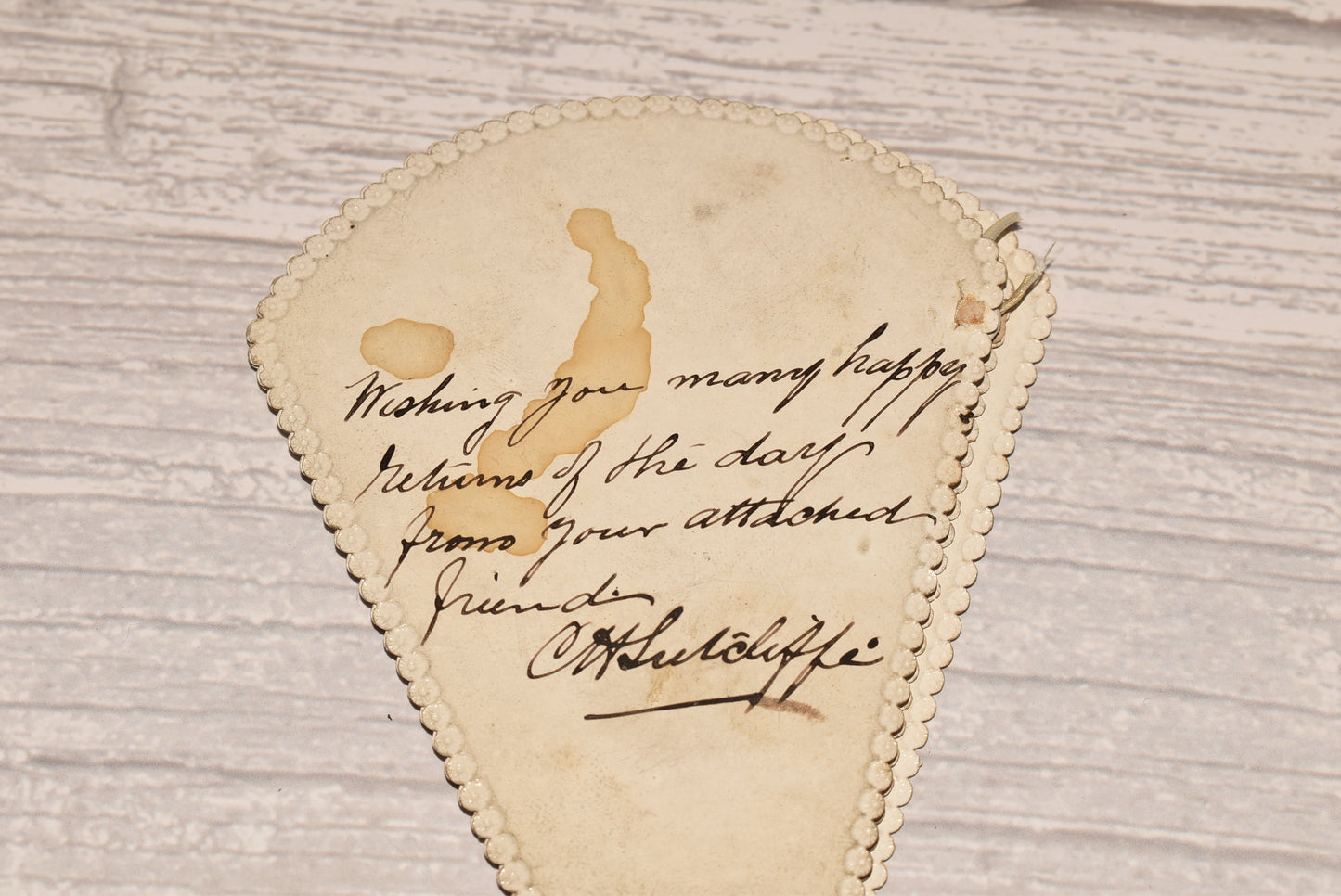 Antique Victorian Birthday Card - Stunning Multi Page Fan Romantic Card