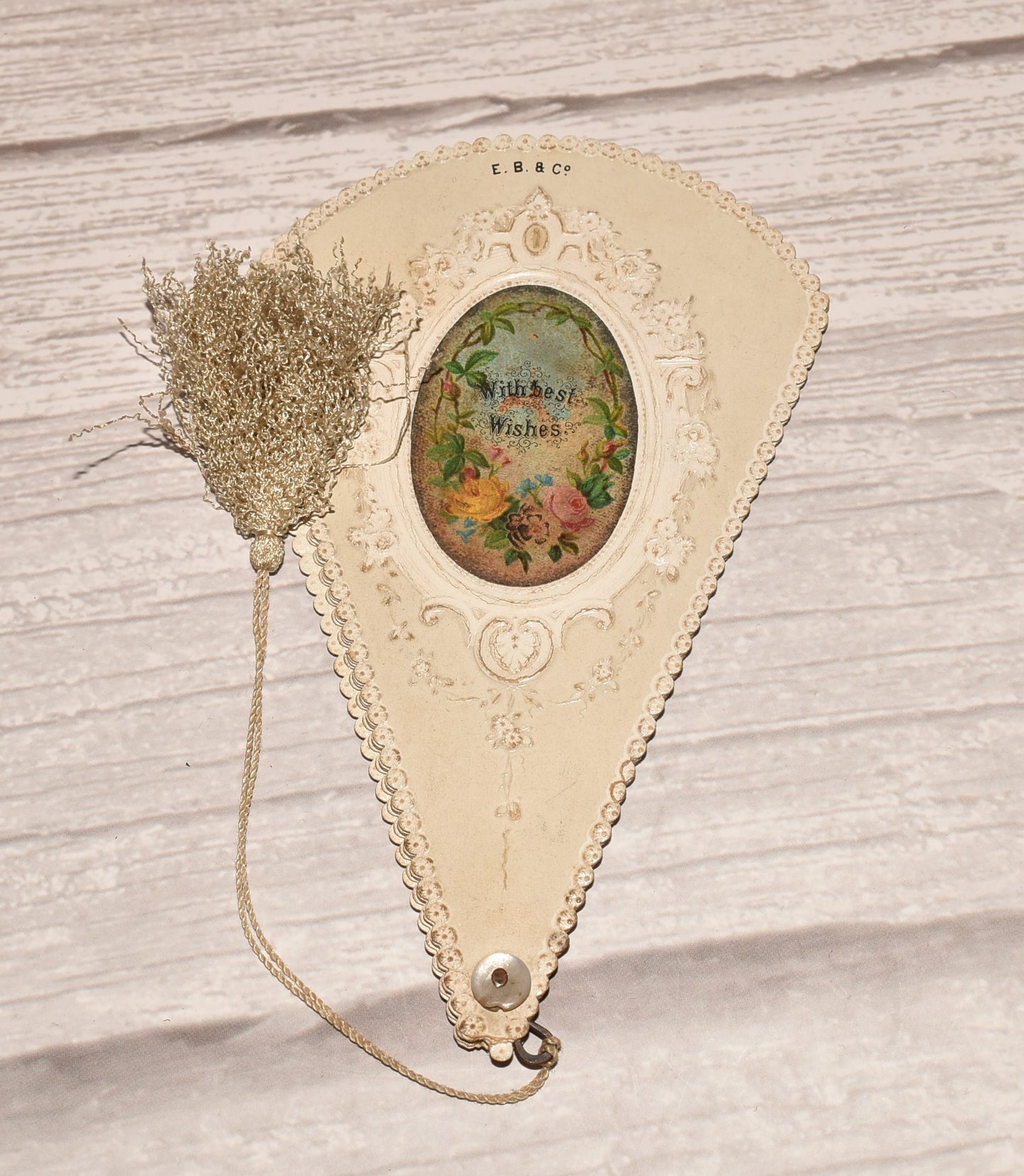 Antique Victorian Birthday Card - Stunning Multi Page Fan Romantic Card