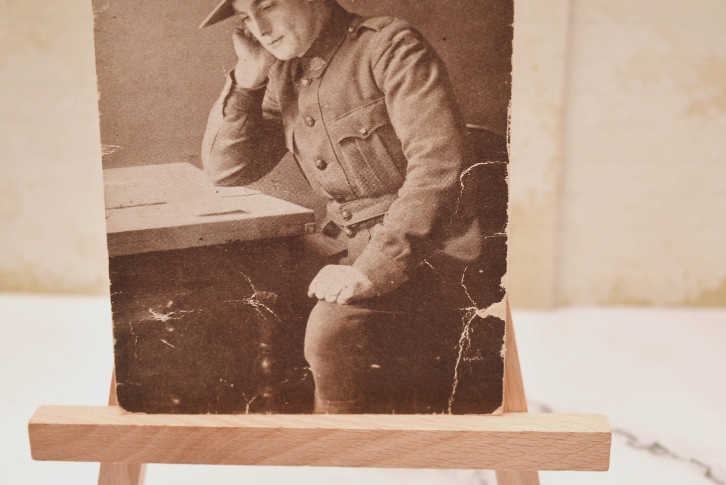 World War 1 Postcard - Gorgeous Romantic Soldier Verse "Ever Thine"