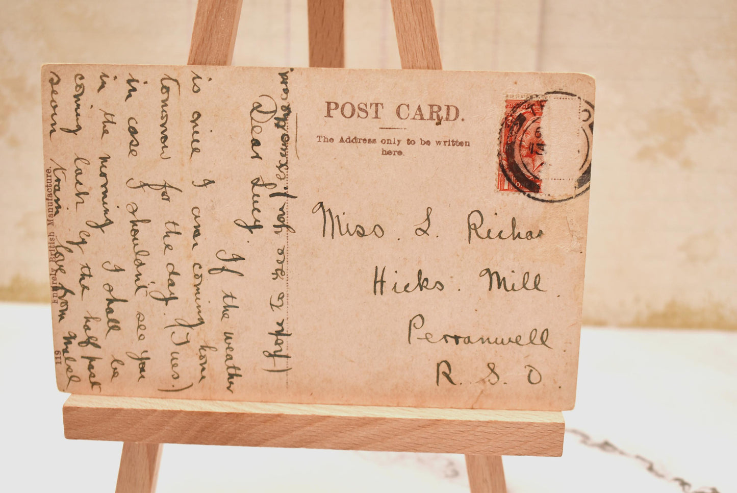 World War 1 Postcard - Gorgeous Romantic Soldier Verse "Ever Thine"
